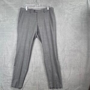 Original Penguin Mens Slim Fit Wool Blend Dress Pants Grey 33W x 30L OSMANPP1022